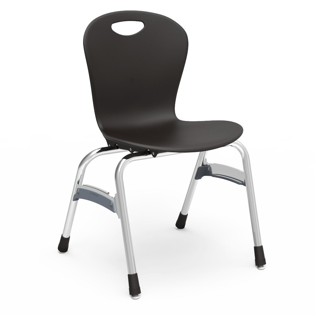 Virco ZU418 - Zuma Series 4-Legged Ergonomic Stack Chair, Contoured Seat/Back - 18" Seat Height (Virco ZU418) - SchoolOutlet