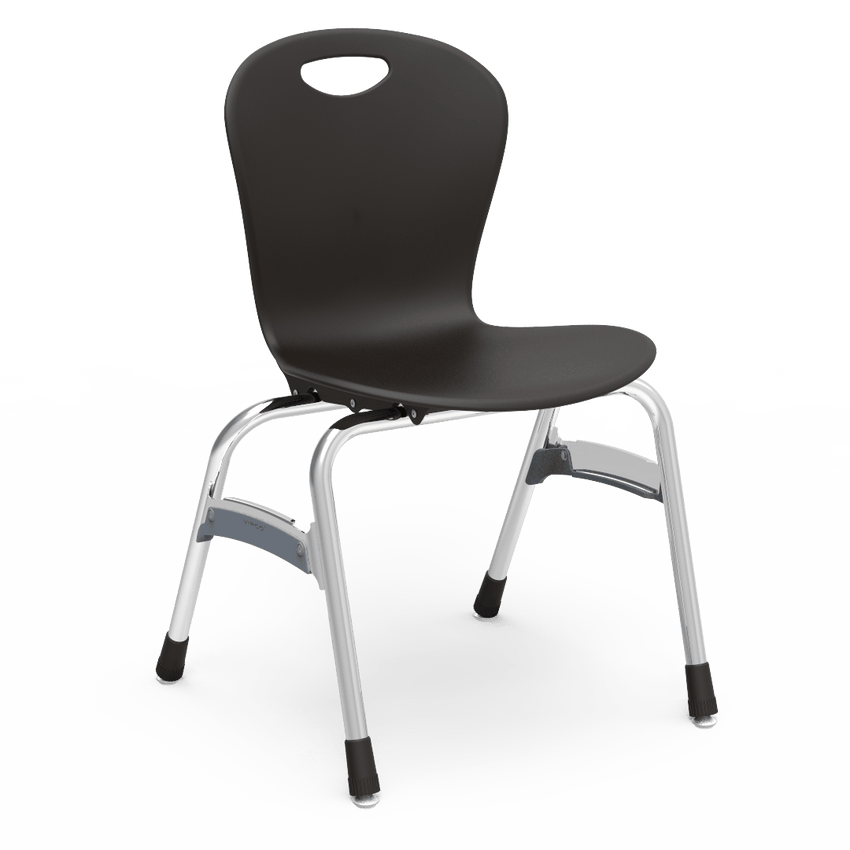 Virco ZU418 - Zuma Series 4-Legged Ergonomic Stack Chair, Contoured Seat/Back - 18" Seat Height (Virco ZU418) - SchoolOutlet