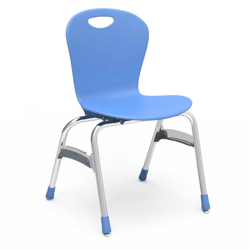 Virco ZU418 - Zuma Series 4-Legged Ergonomic Stack Chair, Contoured Seat/Back - 18" Seat Height (Virco ZU418) - SchoolOutlet