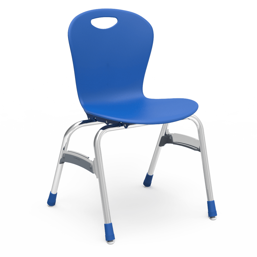 Virco ZU418 - Zuma Series 4-Legged Ergonomic Stack Chair, Contoured Seat/Back - 18" Seat Height (Virco ZU418) - SchoolOutlet