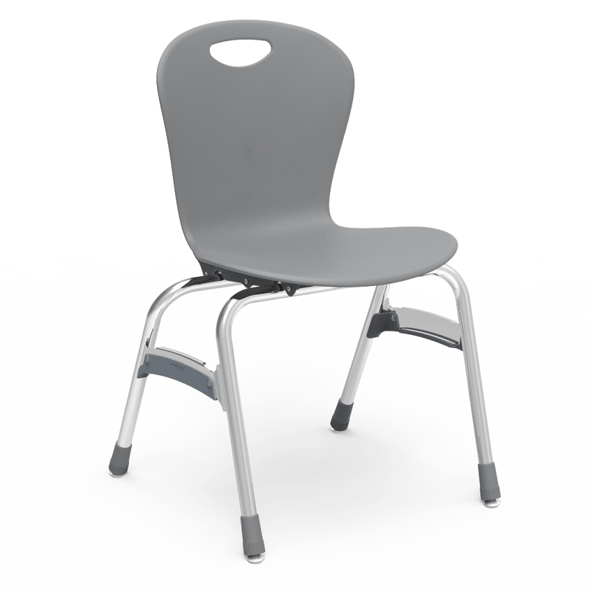 Virco ZU418 - Zuma Series 4-Legged Ergonomic Stack Chair, Contoured Seat/Back - 18" Seat Height (Virco ZU418) - SchoolOutlet