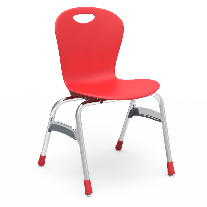 Virco ZU418 - Zuma Series 4-Legged Ergonomic Stack Chair, Contoured Seat/Back - 18" Seat Height (Virco ZU418) - SchoolOutlet