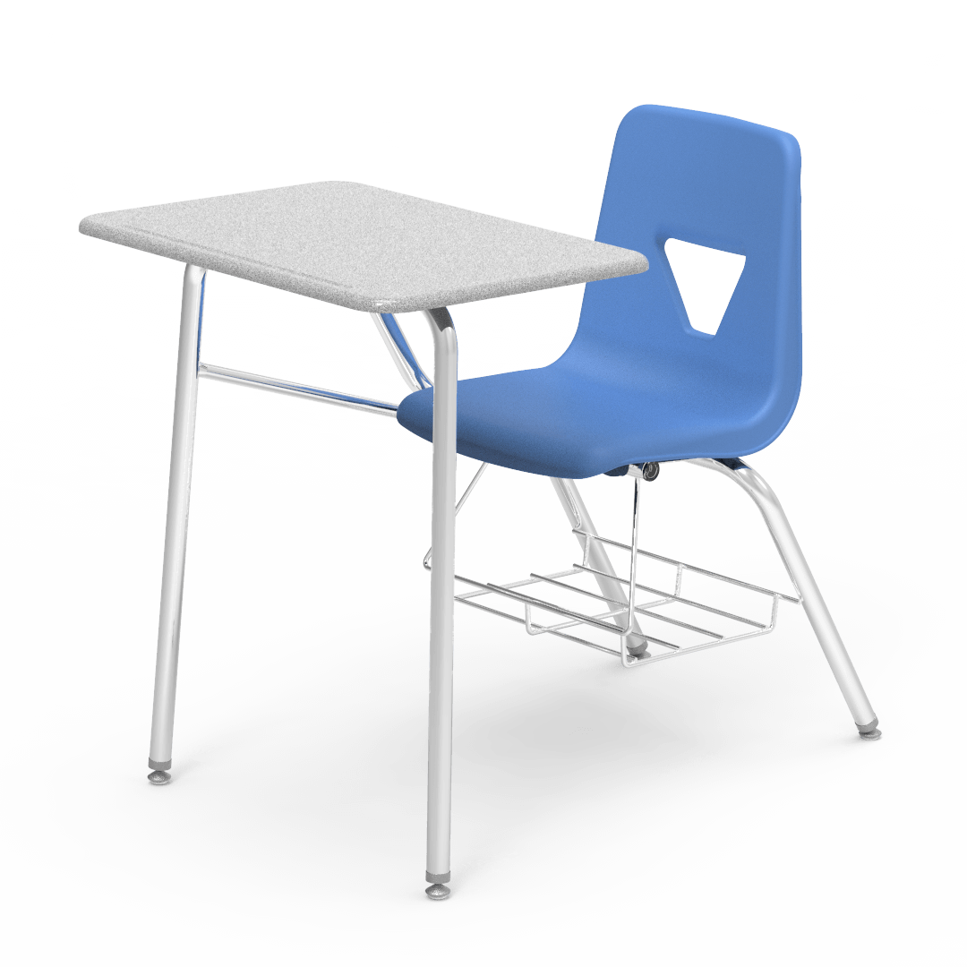 2400BRM - Combo Desk with 18" Seat, 18" x 24" Hard Plastic Top, bookrack (Virco 2400BRM) - SchoolOutlet