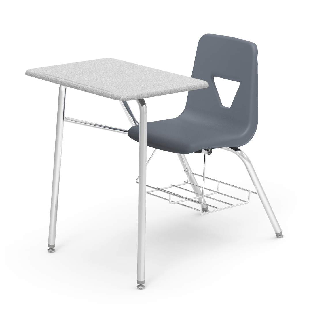 2400BRM - Combo Desk with 18" Seat, 18" x 24" Hard Plastic Top, bookrack (Virco 2400BRM) - SchoolOutlet