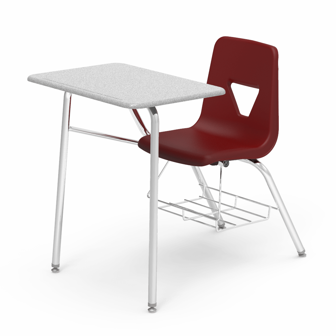 2400BRM - Combo Desk with 18" Seat, 18" x 24" Hard Plastic Top, bookrack (Virco 2400BRM) - SchoolOutlet