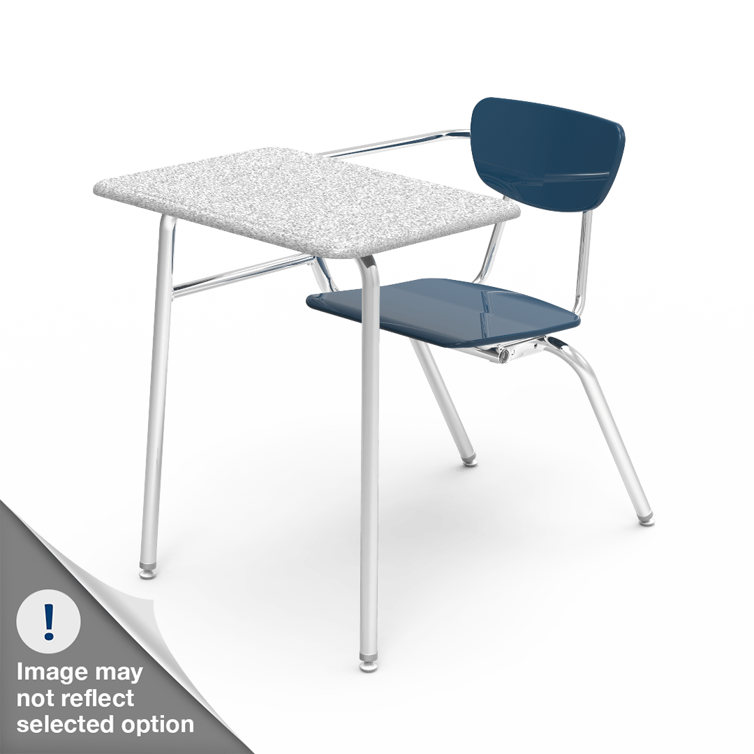 Virco 3400NBRL - Combo Desk with 18" Hard Plastic Seat, 18" x 24" Laminate Top, no bookrack (Virco 3400NBRL) - SchoolOutlet
