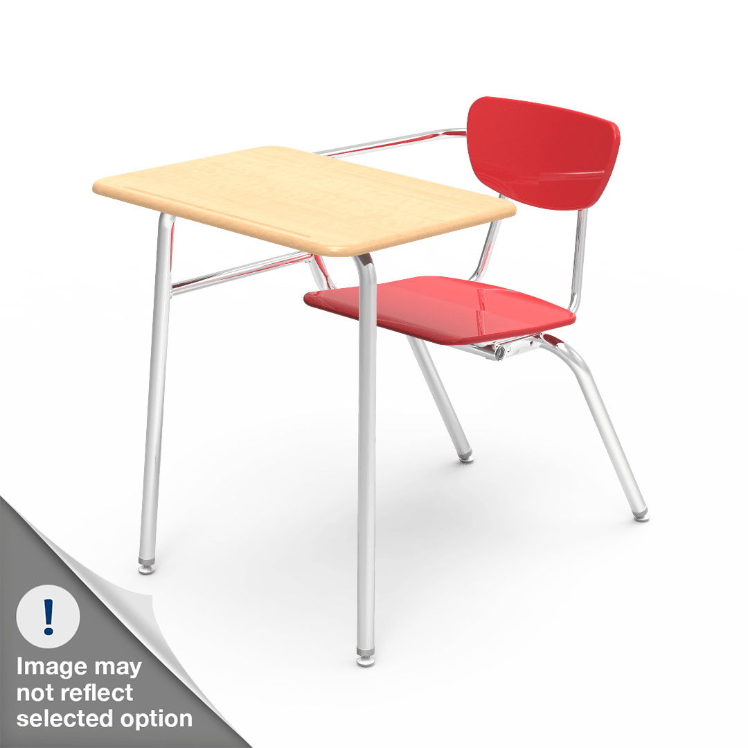Virco 3400NBRL - Combo Desk with 18" Hard Plastic Seat, 18" x 24" Laminate Top, no bookrack (Virco 3400NBRL) - SchoolOutlet