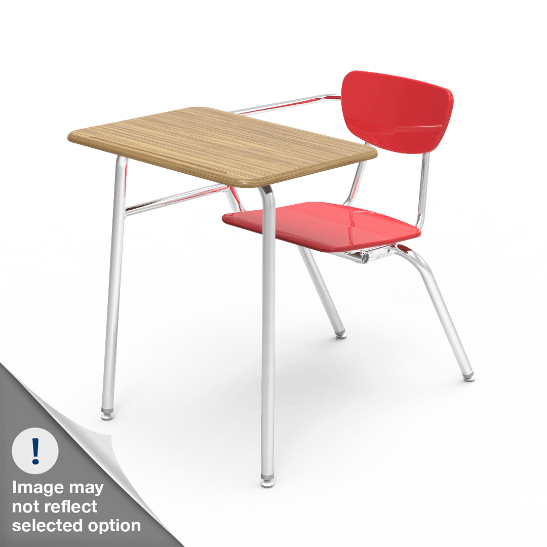 Virco 3400NBRL - Combo Desk with 18" Hard Plastic Seat, 18" x 24" Laminate Top, no bookrack (Virco 3400NBRL) - SchoolOutlet