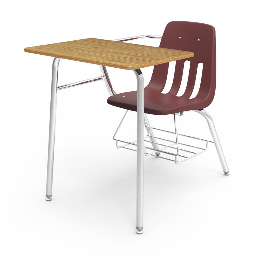 Virco 9400BR Classroom Combination Desk with Chair for Schools, 5th Grade - Adult Students - Combo Desk - SchoolOutlet