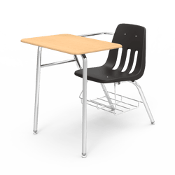 Virco 9400BRM Student Combo Desk with 18" Seat, 18" x 24" High-Pressure Hard Plastic Top, Bookrack for School and Classrooms