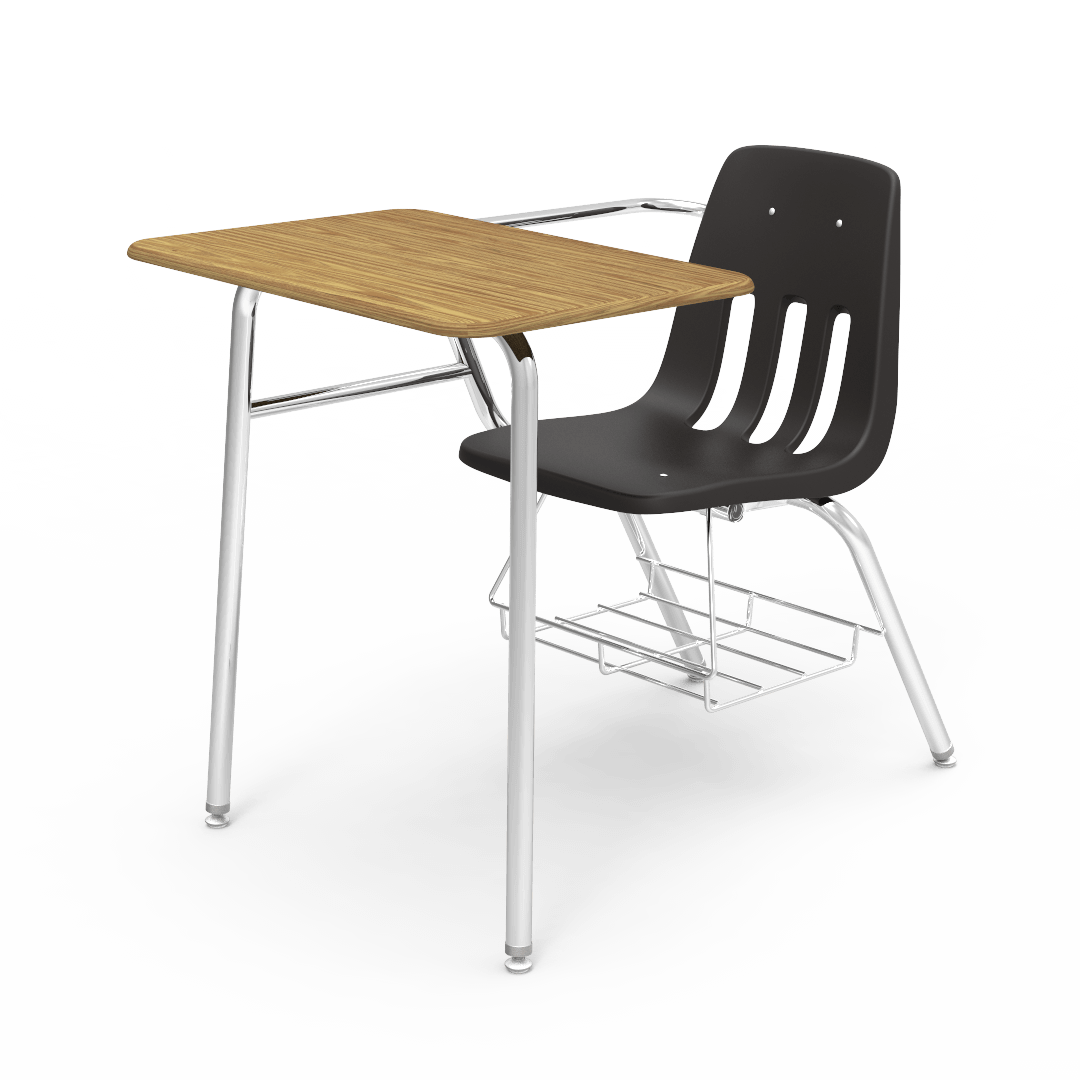 Virco 9400BRM Student Combo Desk with 18" Seat, 18" x 24" High-Pressure Hard Plastic Top, Bookrack for School and Classrooms - SchoolOutlet