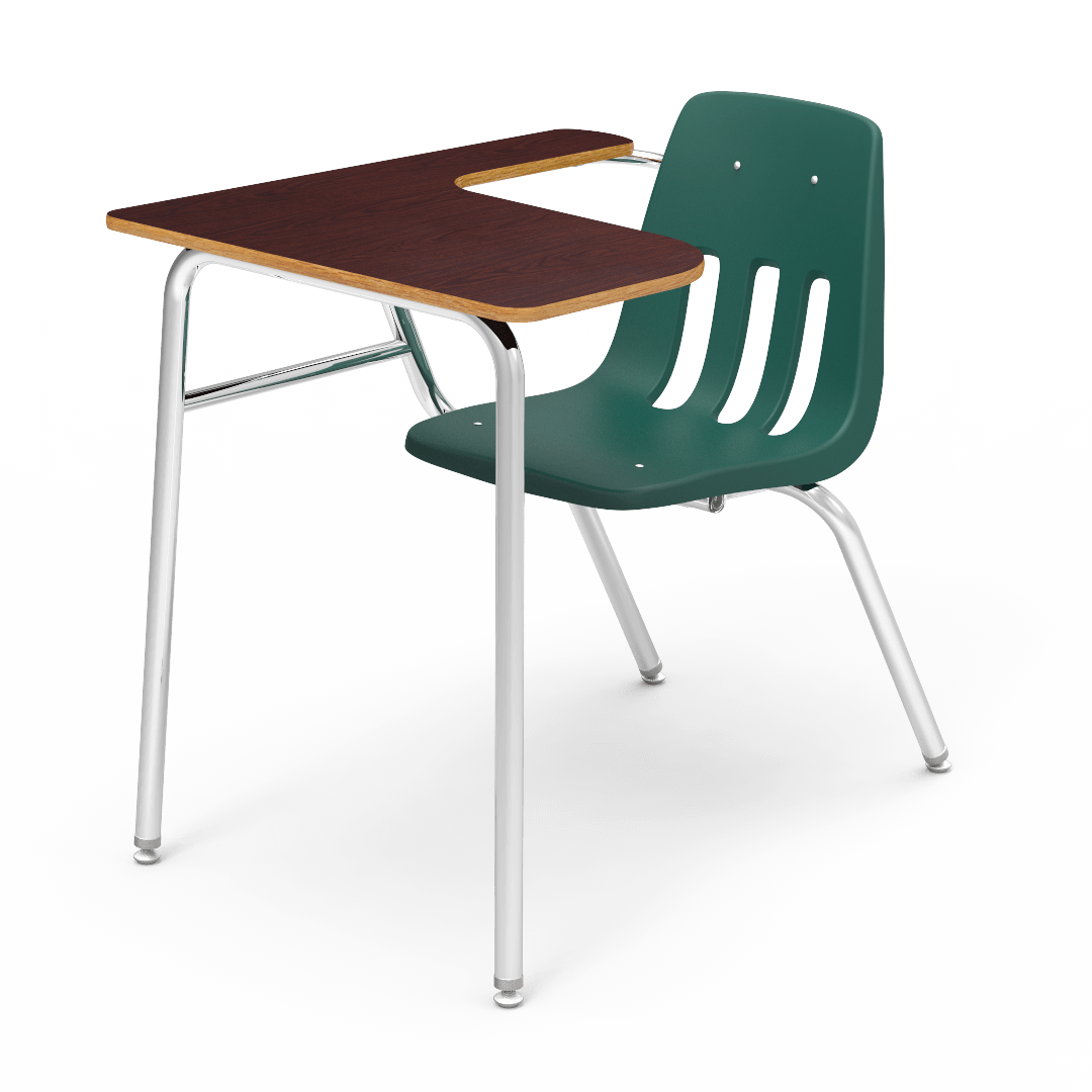 Virco 9400LANBR - Combo Desk with 18" Seat, Laminate Top with Arm support, No Bookrack (Virco 9400LANBR) - SchoolOutlet