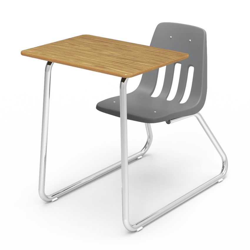 Virco 9640NBR - 9000 Series Sled-Based Combo Desk with Laminate Top and No Bookrack (Virco 9640NBR) - SchoolOutlet