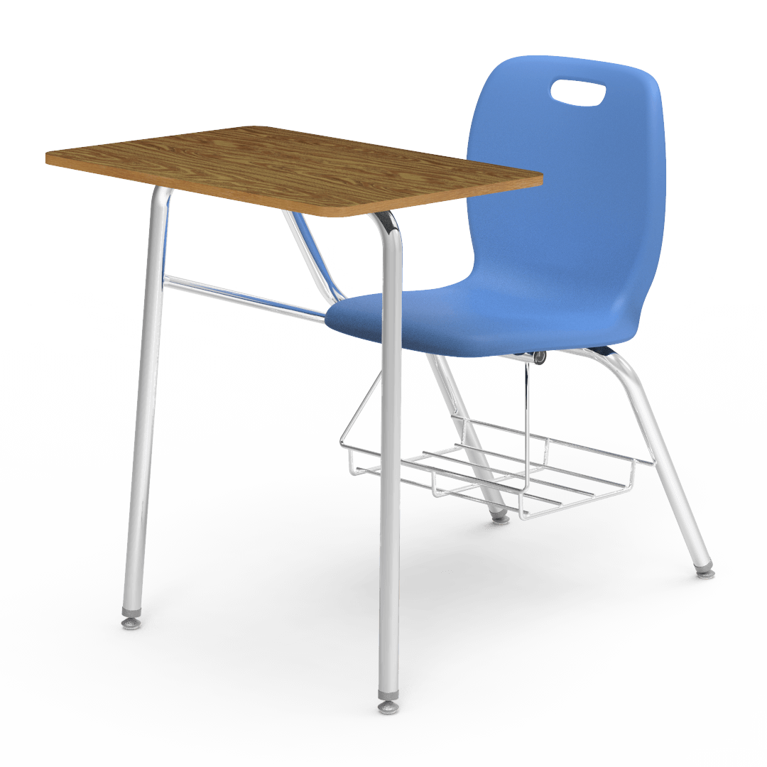 Virco N2 Series Combo School Desk - Laminate Top (Virco N240BR) - SchoolOutlet