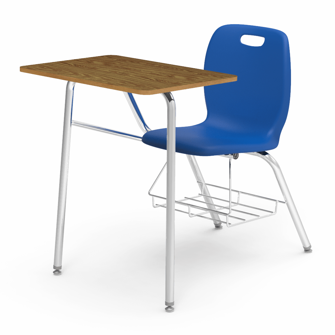 Virco N2 Series Combo School Desk - Laminate Top (Virco N240BR) - SchoolOutlet