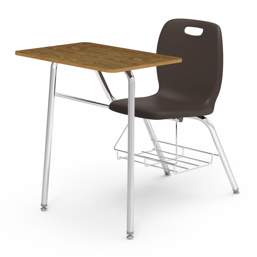 Virco N2 Series Combo School Desk - Laminate Top (Virco N240BR) - SchoolOutlet