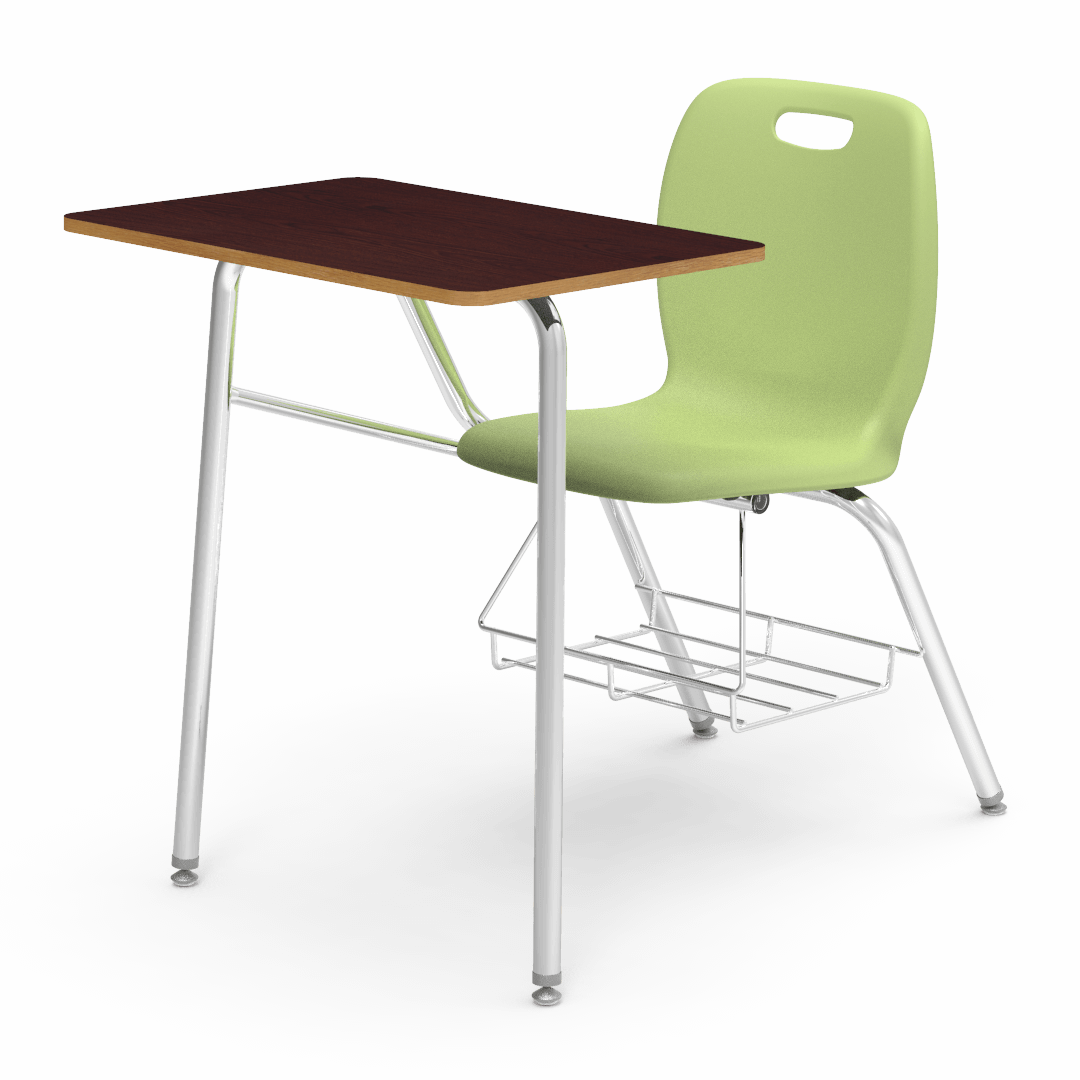 Virco N2 Series Combo School Desk - Laminate Top (Virco N240BR) - SchoolOutlet