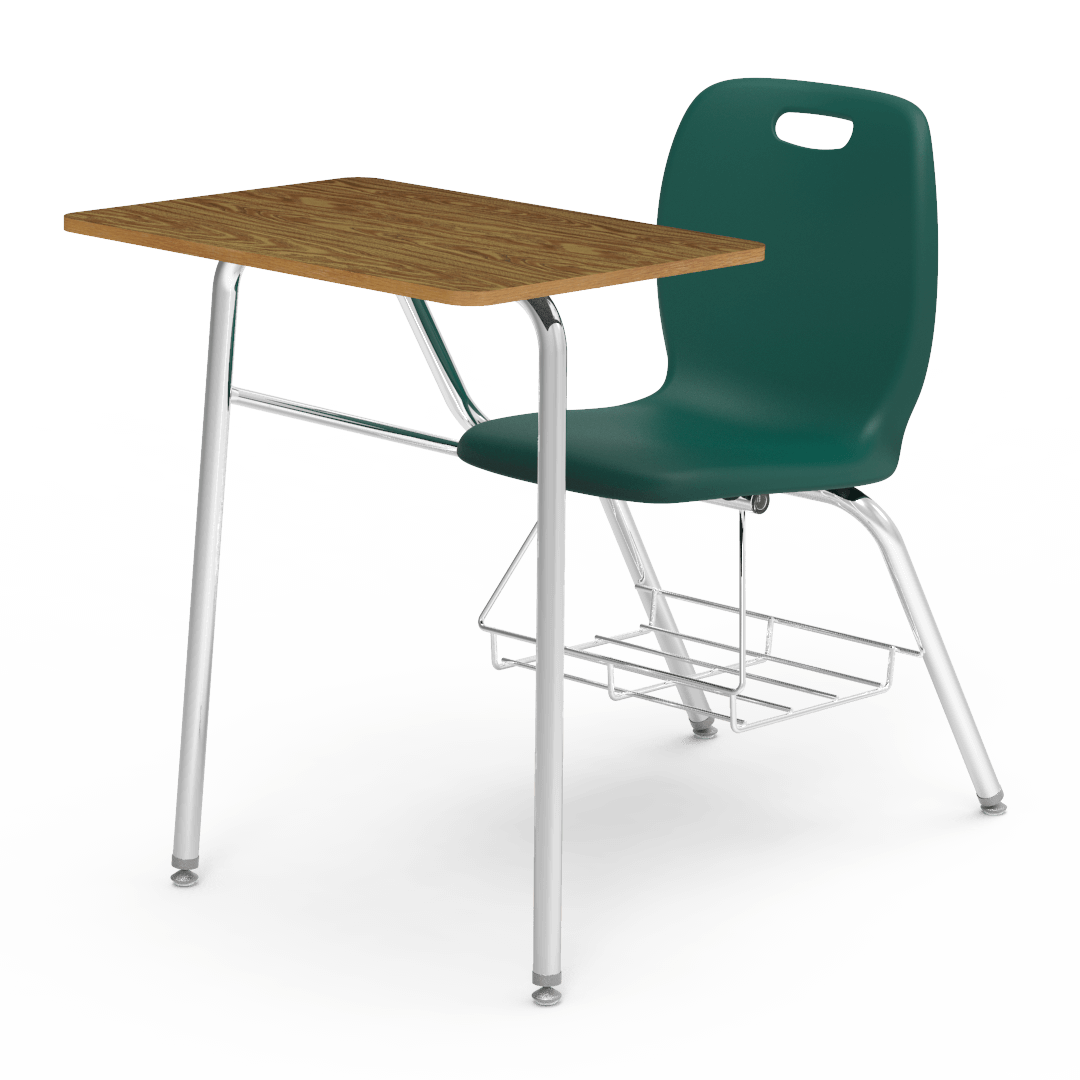 Virco N2 Series Combo School Desk - Laminate Top (Virco N240BR) - SchoolOutlet