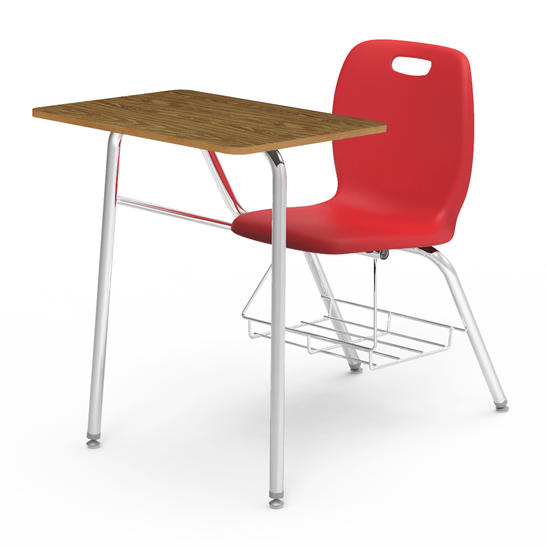 Virco N2 Series Combo School Desk - Laminate Top (Virco N240BR) - SchoolOutlet