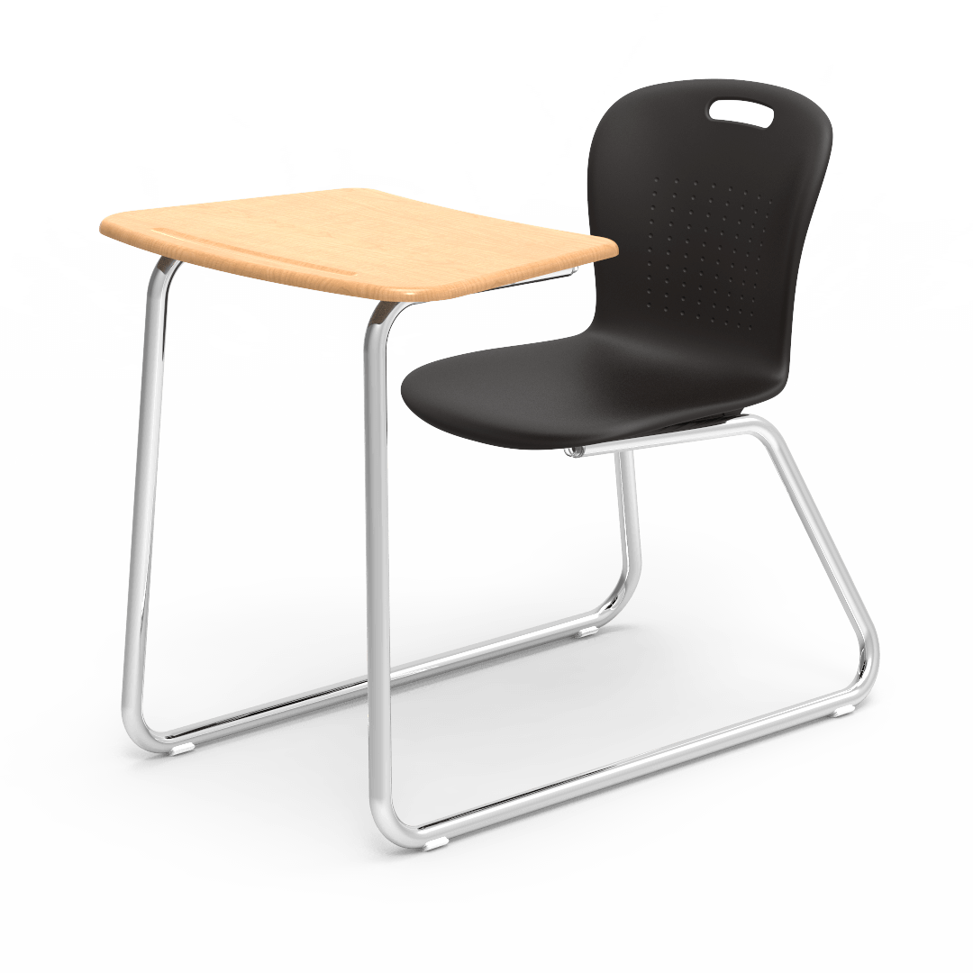 Virco SGSLEDNBRM Sage Series Sled Base Chair Desk, no Bookrack - 18" Seat Height (Virco SGSLEDNBRM) - SchoolOutlet