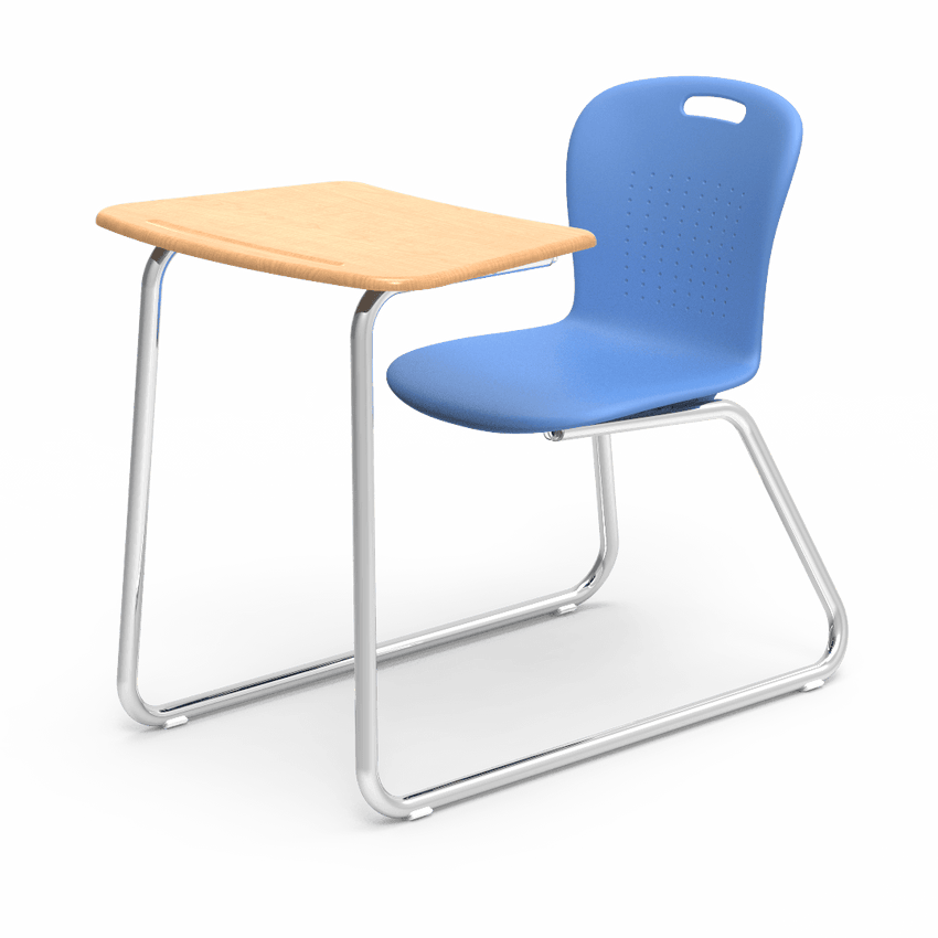 Virco SGSLEDNBRM Sage Series Sled Base Chair Desk, no Bookrack - 18" Seat Height (Virco SGSLEDNBRM) - SchoolOutlet