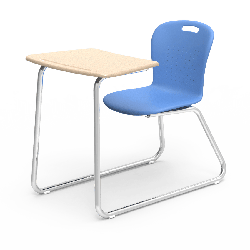 Virco SGSLEDNBRM Sage Series Sled Base Chair Desk, no Bookrack - 18" Seat Height (Virco SGSLEDNBRM) - SchoolOutlet