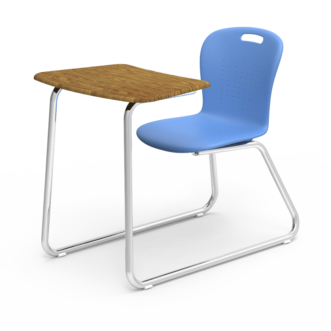 Virco SGSLEDNBRM Sage Series Sled Base Chair Desk, no Bookrack - 18" Seat Height (Virco SGSLEDNBRM) - SchoolOutlet