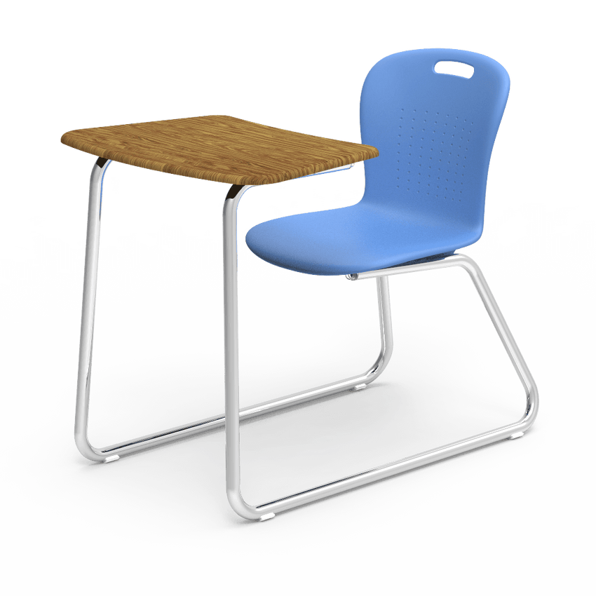 Virco SGSLEDNBRM Sage Series Sled Base Chair Desk, no Bookrack - 18" Seat Height (Virco SGSLEDNBRM) - SchoolOutlet