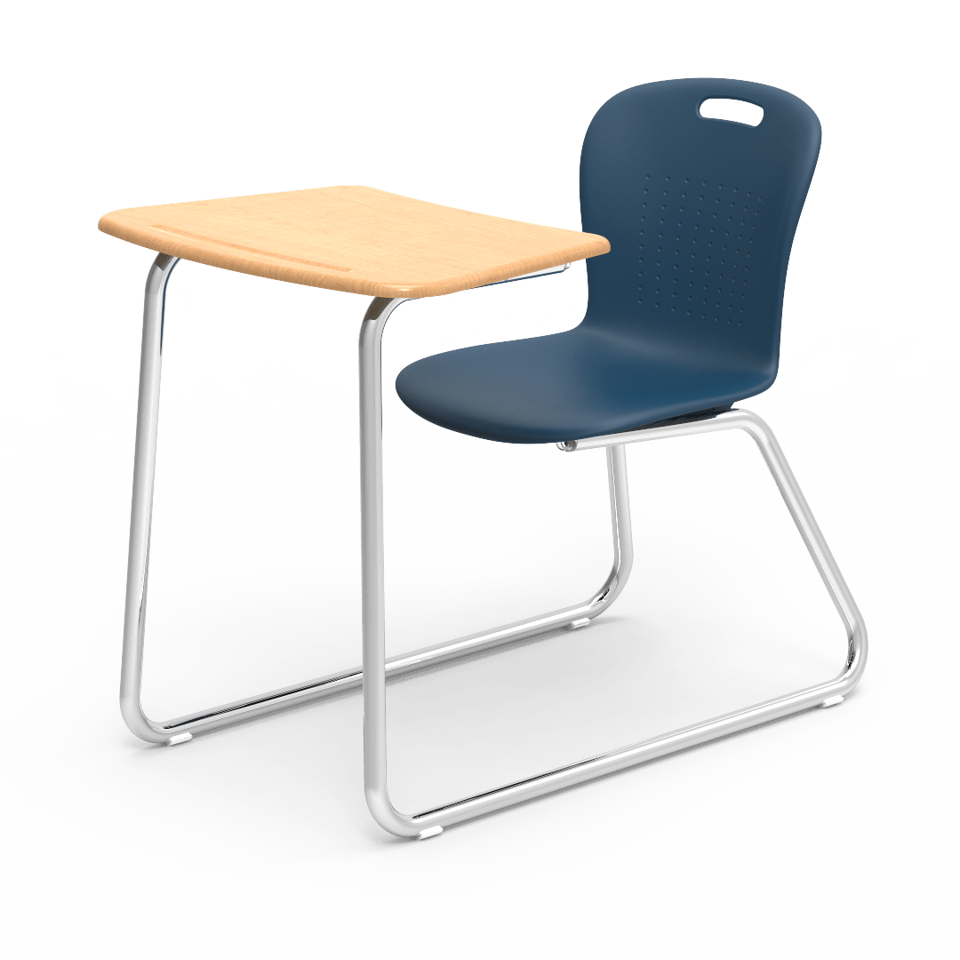 Virco SGSLEDNBRM Sage Series Sled Base Chair Desk, no Bookrack - 18" Seat Height (Virco SGSLEDNBRM) - SchoolOutlet