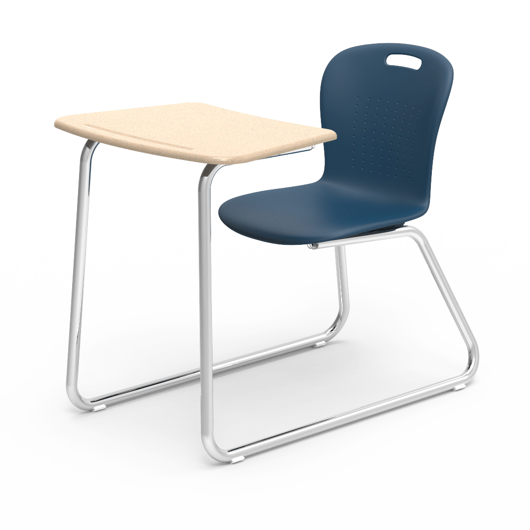 Virco SGSLEDNBRM Sage Series Sled Base Chair Desk, no Bookrack - 18" Seat Height (Virco SGSLEDNBRM) - SchoolOutlet