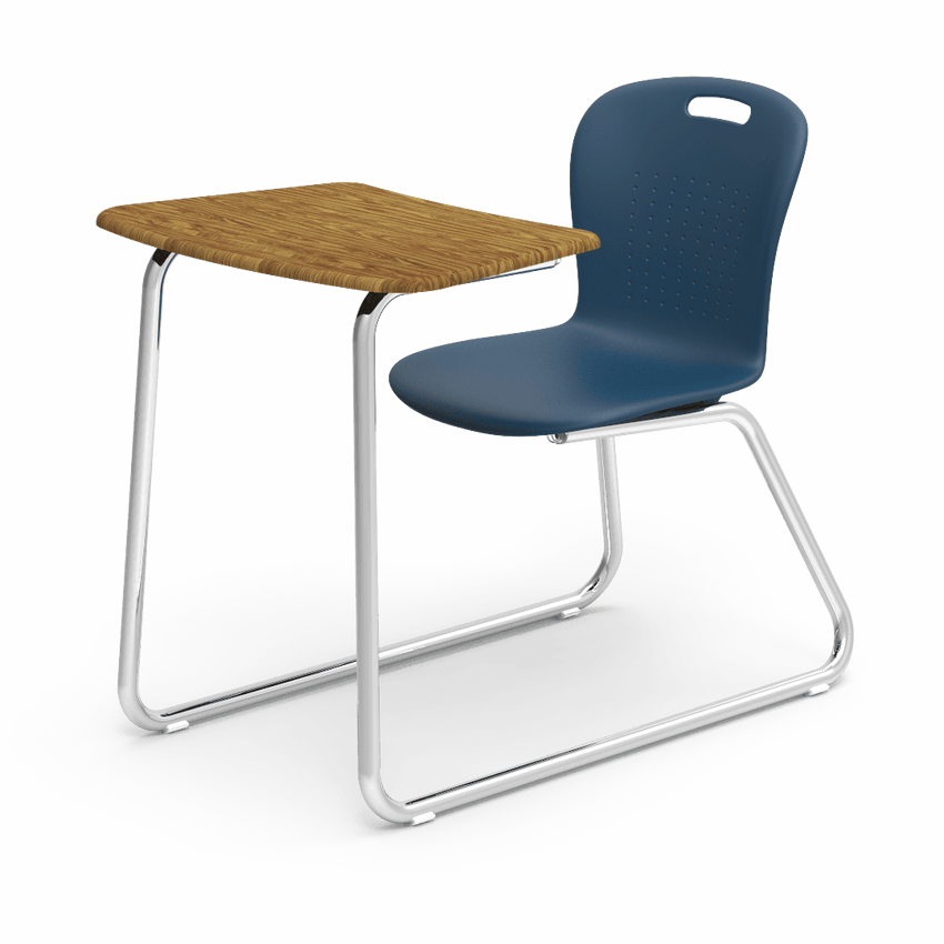 Virco SGSLEDNBRM Sage Series Sled Base Chair Desk, no Bookrack - 18" Seat Height (Virco SGSLEDNBRM) - SchoolOutlet