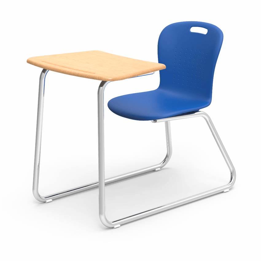 Virco SGSLEDNBRM Sage Series Sled Base Chair Desk, no Bookrack - 18" Seat Height (Virco SGSLEDNBRM) - SchoolOutlet