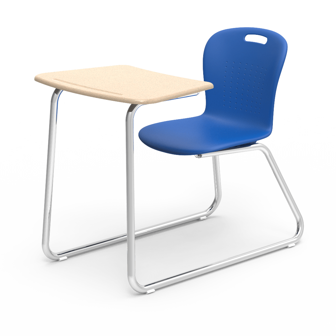 Virco SGSLEDNBRM Sage Series Sled Base Chair Desk, no Bookrack - 18" Seat Height (Virco SGSLEDNBRM) - SchoolOutlet