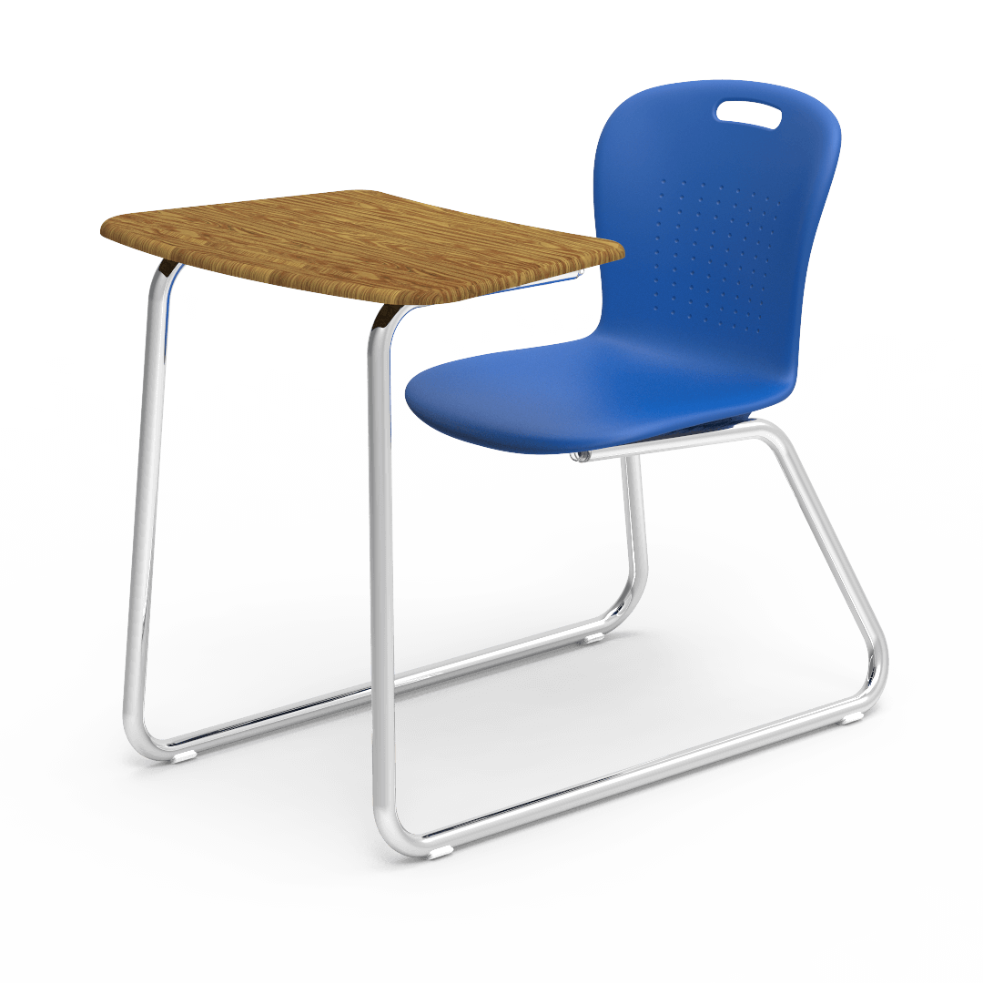 Virco SGSLEDNBRM Sage Series Sled Base Chair Desk, no Bookrack - 18" Seat Height (Virco SGSLEDNBRM) - SchoolOutlet