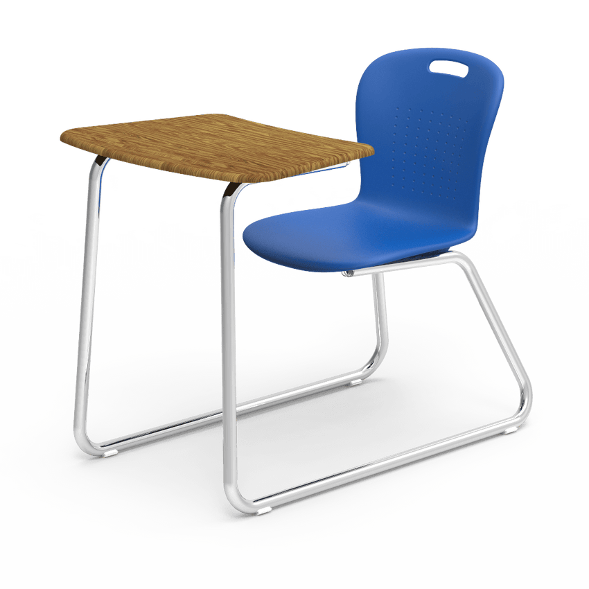 Virco SGSLEDNBRM Sage Series Sled Base Chair Desk, no Bookrack - 18" Seat Height (Virco SGSLEDNBRM) - SchoolOutlet