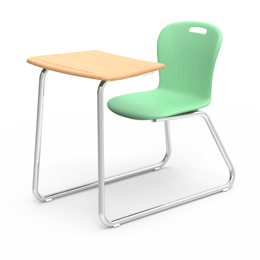 Virco SGSLEDNBRM Sage Series Sled Base Chair Desk, no Bookrack - 18" Seat Height (Virco SGSLEDNBRM) - SchoolOutlet