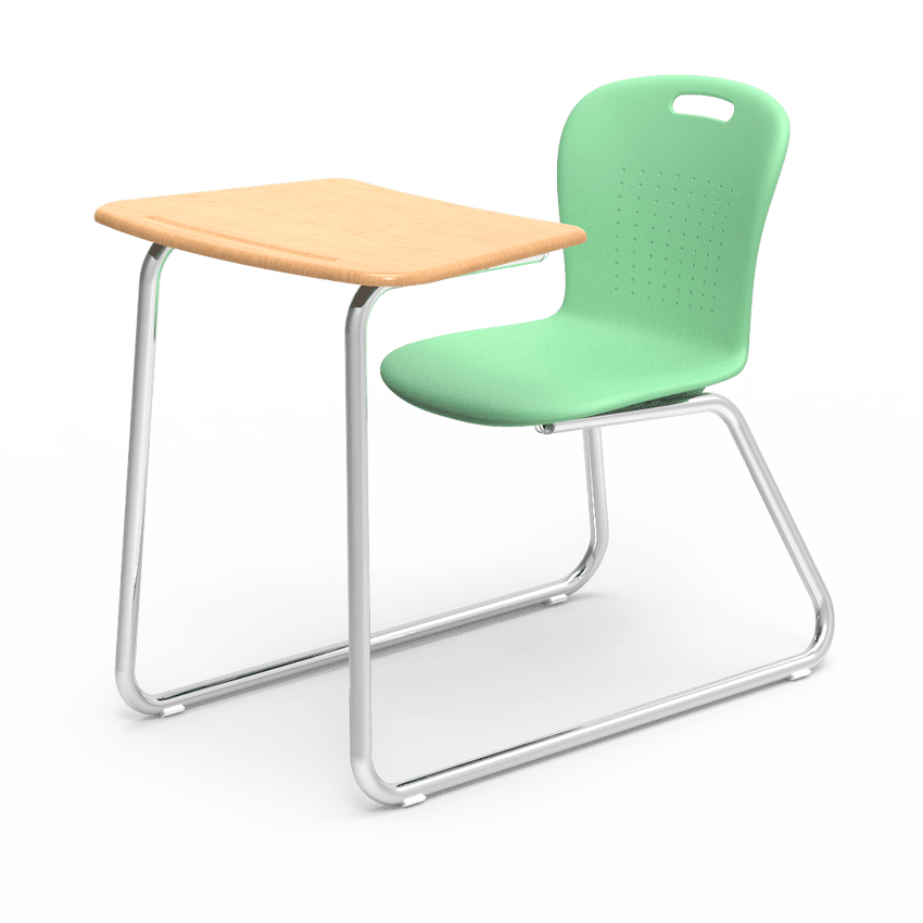 Virco SGSLEDNBRM Sage Series Sled Base Chair Desk, no Bookrack - 18" Seat Height (Virco SGSLEDNBRM) - SchoolOutlet