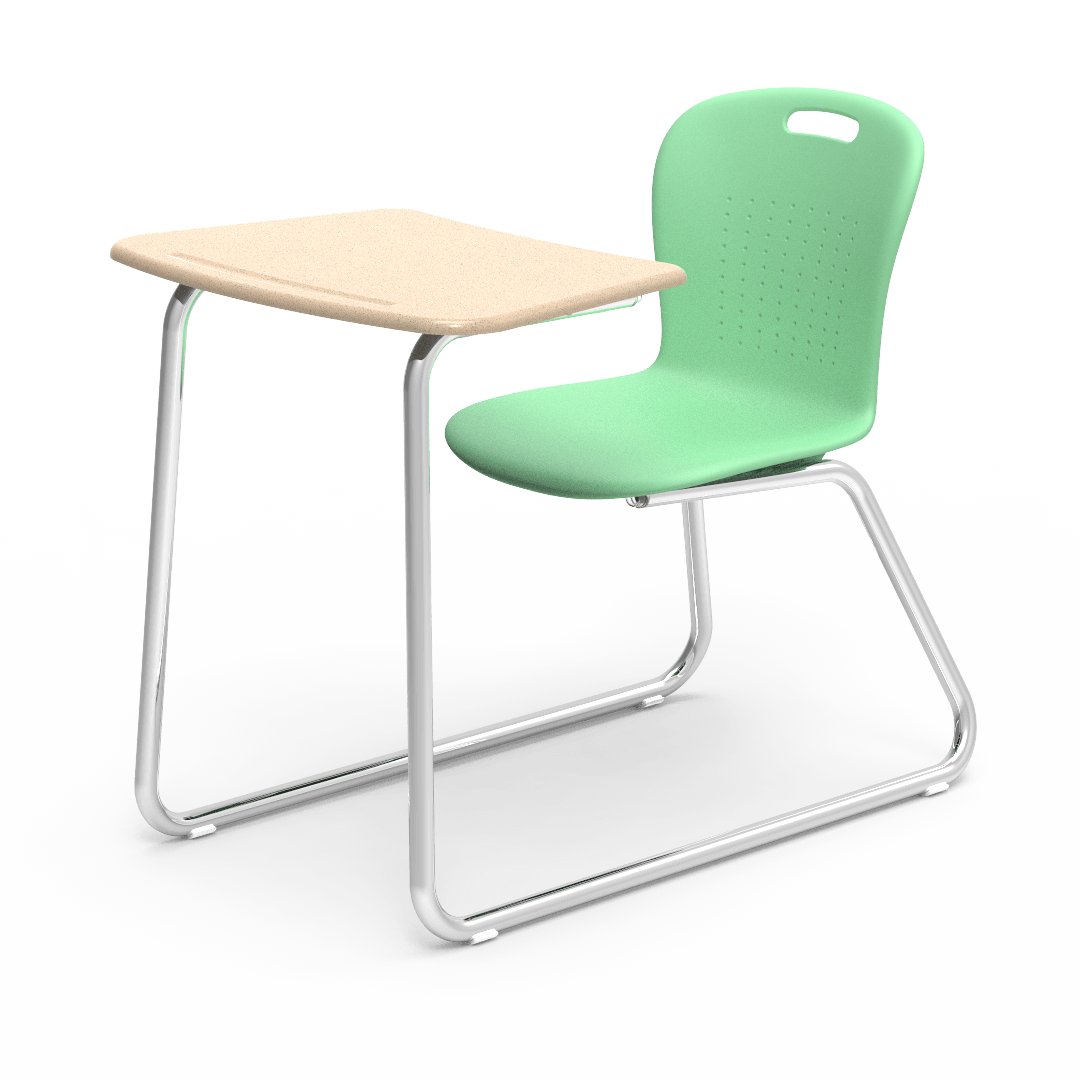 Virco SGSLEDNBRM Sage Series Sled Base Chair Desk, no Bookrack - 18" Seat Height (Virco SGSLEDNBRM) - SchoolOutlet