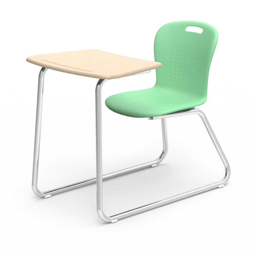 Virco SGSLEDNBRM Sage Series Sled Base Chair Desk, no Bookrack - 18" Seat Height (Virco SGSLEDNBRM) - SchoolOutlet