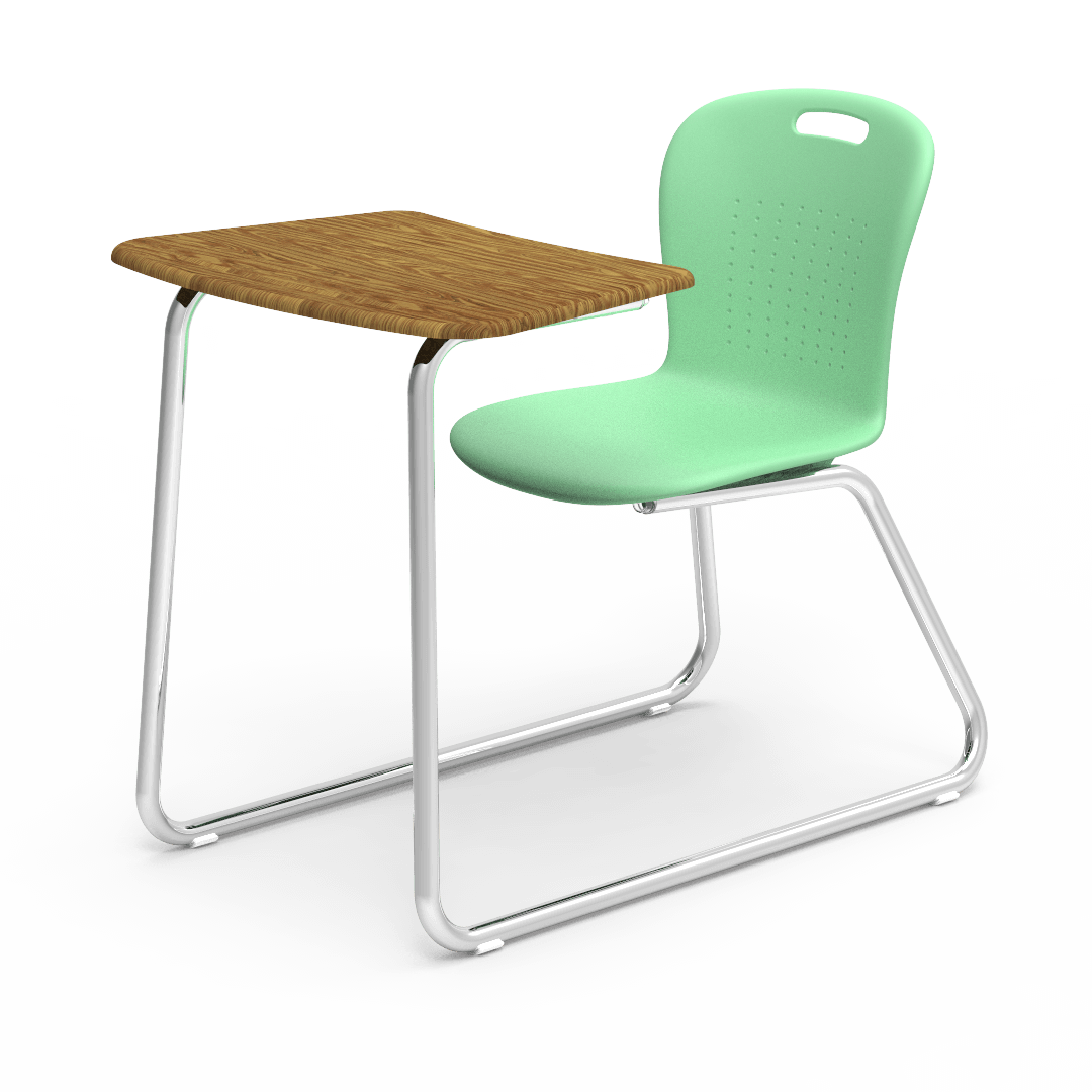 Virco SGSLEDNBRM Sage Series Sled Base Chair Desk, no Bookrack - 18" Seat Height (Virco SGSLEDNBRM) - SchoolOutlet