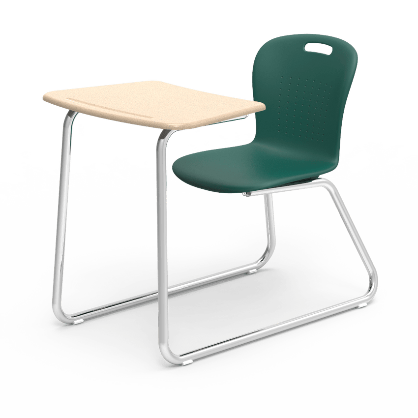 Virco SGSLEDNBRM Sage Series Sled Base Chair Desk, no Bookrack - 18" Seat Height (Virco SGSLEDNBRM) - SchoolOutlet