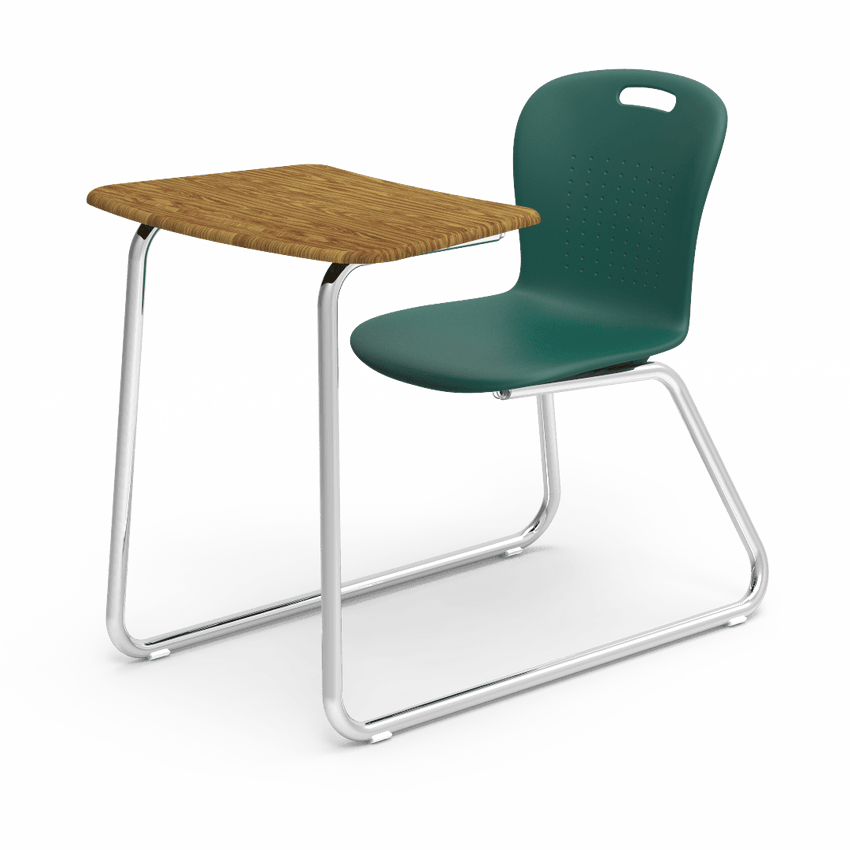 Virco SGSLEDNBRM Sage Series Sled Base Chair Desk, no Bookrack - 18" Seat Height (Virco SGSLEDNBRM) - SchoolOutlet