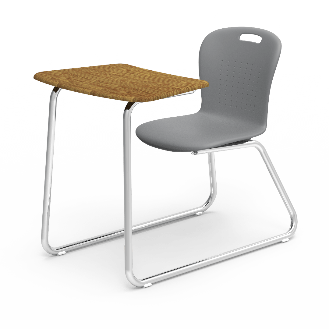 Virco SGSLEDNBRM Sage Series Sled Base Chair Desk, no Bookrack - 18" Seat Height (Virco SGSLEDNBRM) - SchoolOutlet