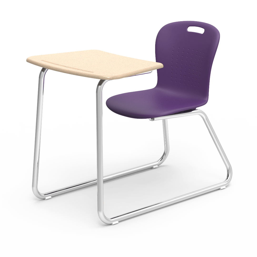 Virco SGSLEDNBRM Sage Series Sled Base Chair Desk, no Bookrack - 18" Seat Height (Virco SGSLEDNBRM) - SchoolOutlet