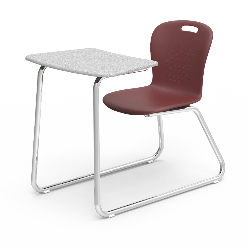 Virco SGSLEDNBRM Sage Series Sled Base Chair Desk, no Bookrack - 18" Seat Height (Virco SGSLEDNBRM) - SchoolOutlet