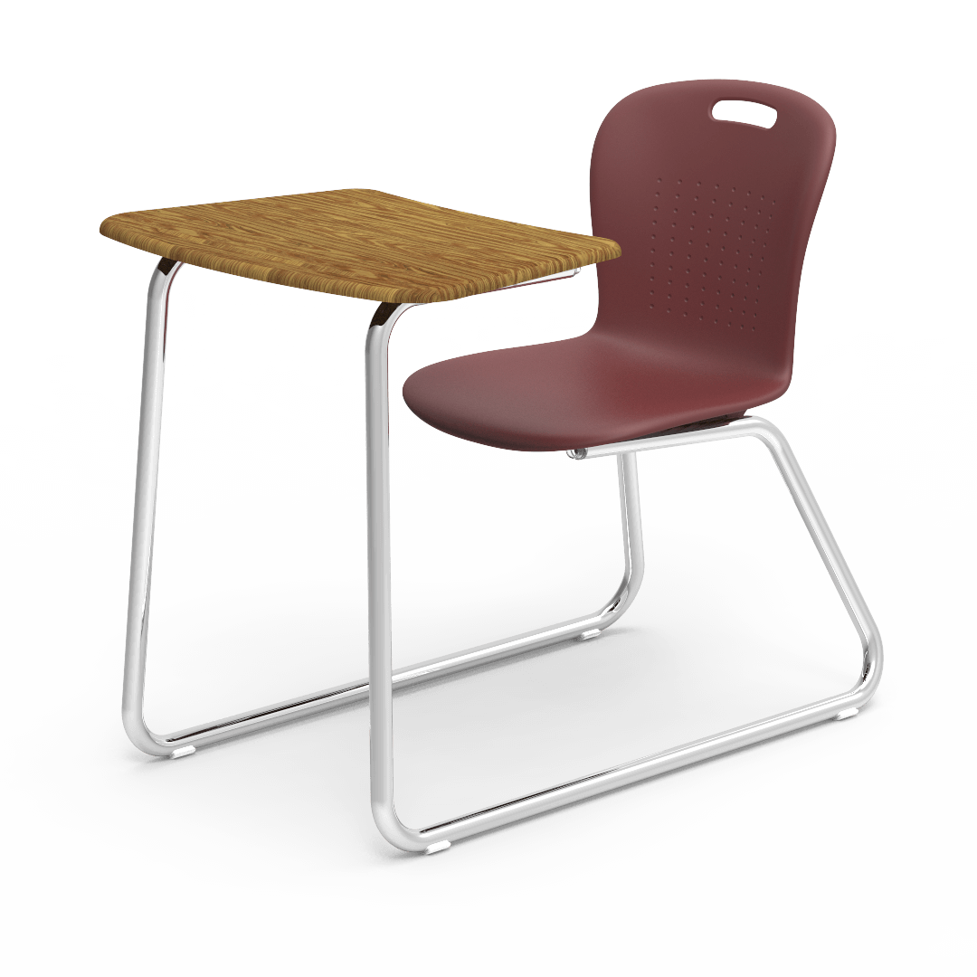 Virco SGSLEDNBRM Sage Series Sled Base Chair Desk, no Bookrack - 18" Seat Height (Virco SGSLEDNBRM) - SchoolOutlet