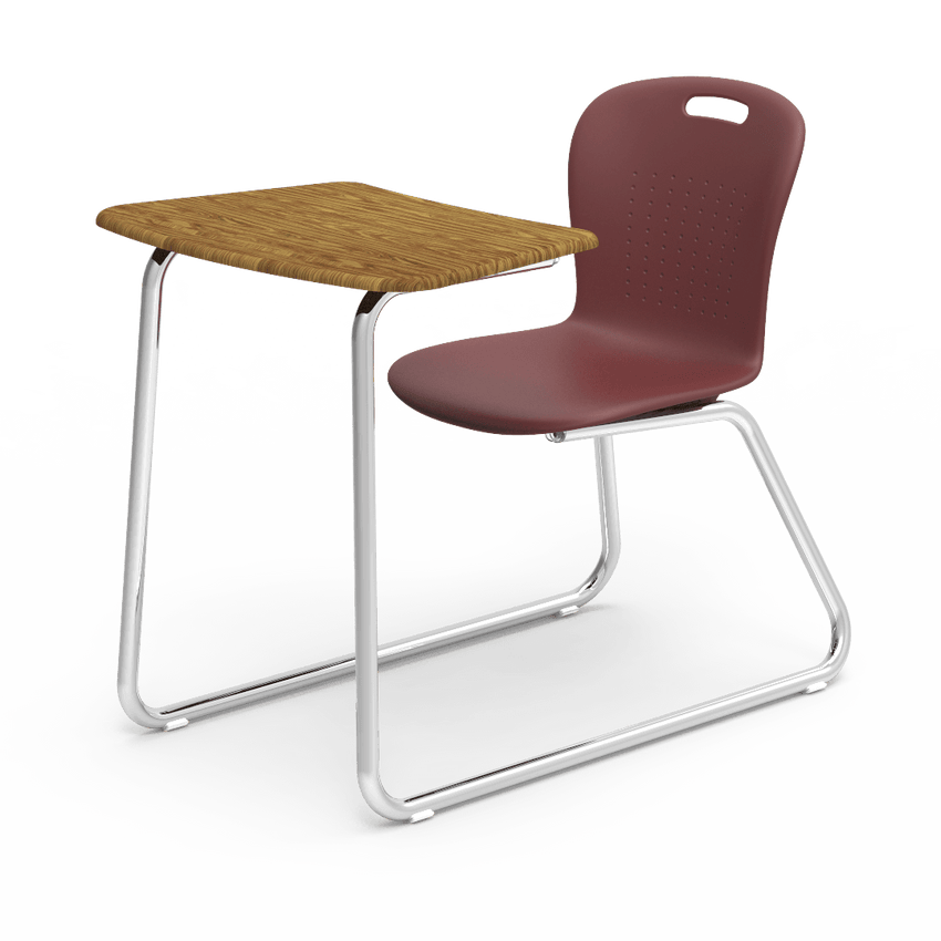 Virco SGSLEDNBRM Sage Series Sled Base Chair Desk, no Bookrack - 18" Seat Height (Virco SGSLEDNBRM) - SchoolOutlet