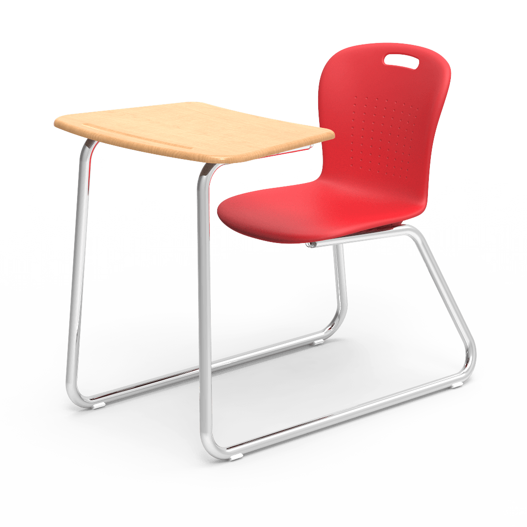 Virco SGSLEDNBRM Sage Series Sled Base Chair Desk, no Bookrack - 18" Seat Height (Virco SGSLEDNBRM) - SchoolOutlet