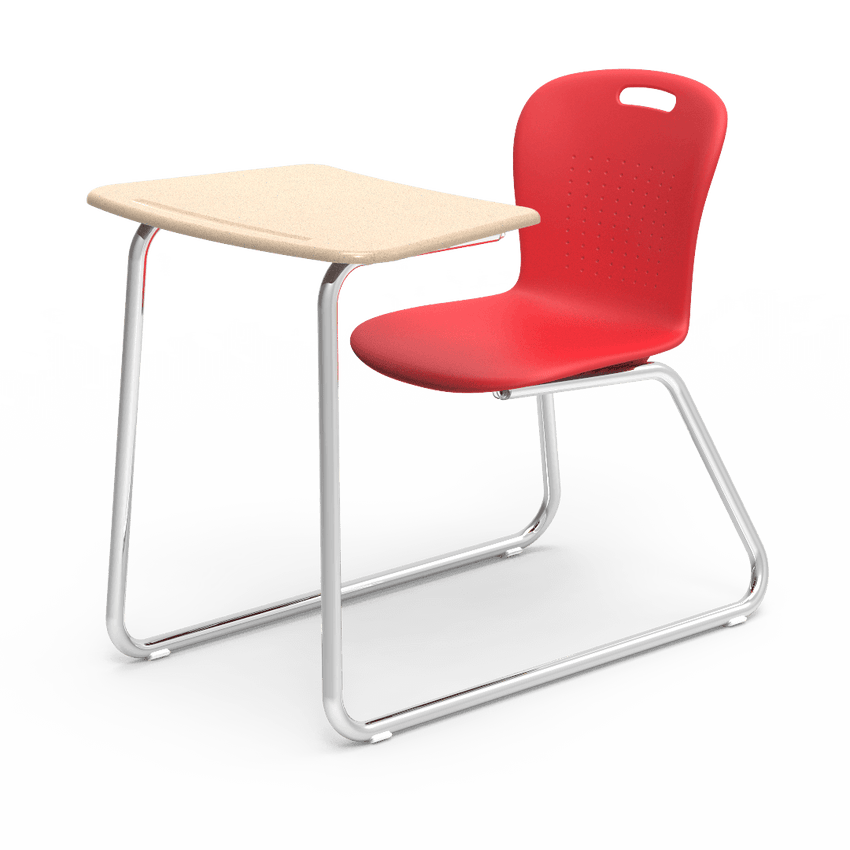 Virco SGSLEDNBRM Sage Series Sled Base Chair Desk, no Bookrack - 18" Seat Height (Virco SGSLEDNBRM) - SchoolOutlet