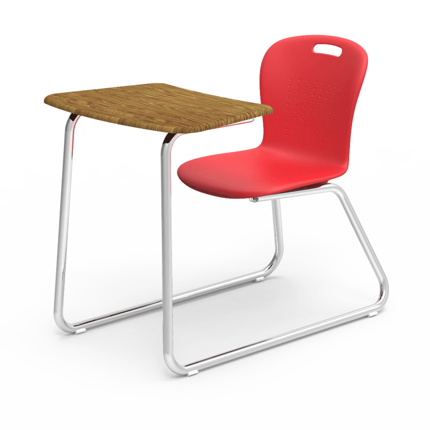 Virco SGSLEDNBRM Sage Series Sled Base Chair Desk, no Bookrack - 18" Seat Height (Virco SGSLEDNBRM) - SchoolOutlet